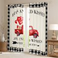 thumbnail image 2 of Homewish Cartoon Christmas Truck Black Out Curtains, Love Heart Ballon Curtains Pack of 2 (42x63 Each), Romantic Valentines Day Bedroom Curtains, Curtains and Drapes Decor, 2 of 5