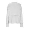 thumbnail image 3 of Generic Womens Casual V Neck Waffle Knit Pullover Tops Long Sleeve T Shirts Loose Trendy Blouses, 3 of 5