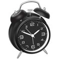 thumbnail image 1 of Reloj despertador de doble campana con luz nocturna, esfera grande de 4 pulgadas, Ala analógica de cuarzo, 1 of 5