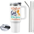 thumbnail image 3 of Horse Gifts for Women Girls, Horses Keep Me Stable Tumbler Cup 40oz, Christmas Birthday Gifts for Horse Riding Lovers, Just a Girl Who Loves Horses Gift Cup, 3 of 7