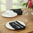 thumbnail image 2 of Town & Country Living Lexington Napkins 20"x20" Square, Stain Resistant Machine Washable Cotton/Polyester 4-Pack, Damask Black, 2 of 4