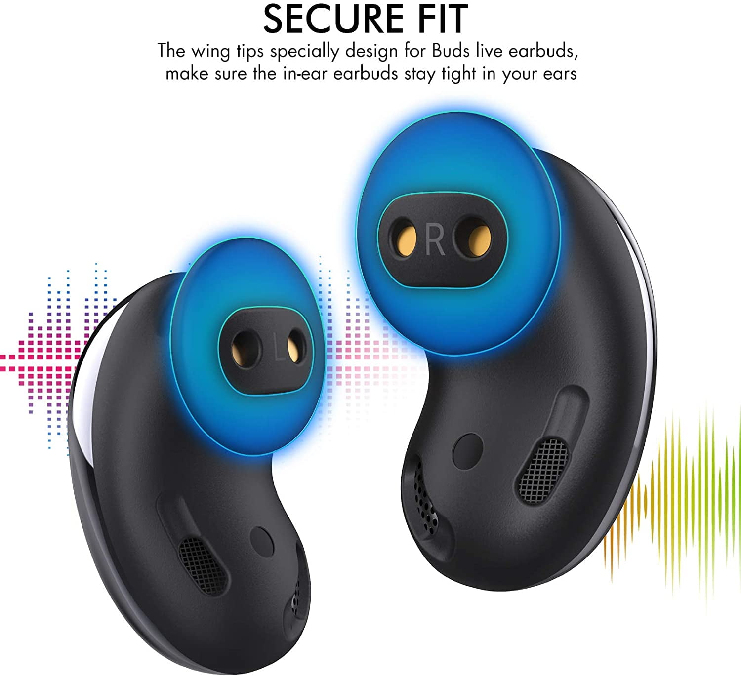 Galaxy Buds Live Ear Tips Pairs Silicone Earbuds Wingtips