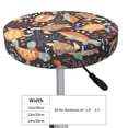 thumbnail image 4 of Daiia Turtles and Sea Plants Stool Covers Round,Round Bar Stool Covers Waterproof Bar Chair Covers Washable Stool Cushion Slipcover for 12-14 Inch Chair-14 inch, 4 of 7