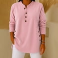 thumbnail image 2 of ManxiVoo Reversible Fleece Shirt for Women Button Front Long Sleeve Pullover Soft and Warm Layering Top for All Day Comfort XXL Size Pink, 2 of 5