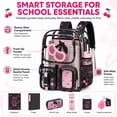 thumbnail image 6 of SANMADROLA Clear Backpack Cherry Heavy Duty Transparent Bookbag Teen Girlish Cute Bag Large Capacity See Through Backpacks Stadium Approved Daypack for Middle School College Sport/Travel, 6 of 10