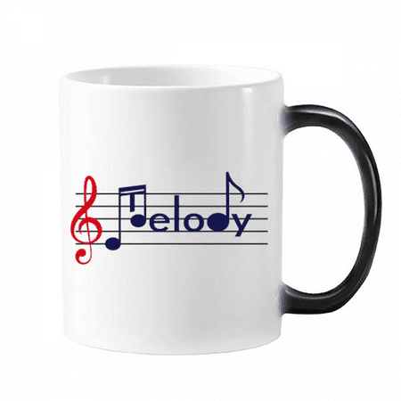 

Musical Symbol Melody Staff Spectrum Mug Changing Color Cup Morphing Heat Sensitive 12oz