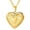 Gold, variant on Jingting Heart Shaped Pendant Silver Necklace, Steel