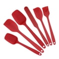 thumbnail image 1 of Juego de 6 espátulas de cocina resistentes al calor para mezclar crema pastelera , Rojo, 1 of 8