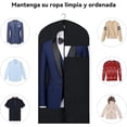 thumbnail image 3 of Portatrajes Para Traje de Caballero Bolsas colgantes para guardar y viajar Bolsa de traje, camisa de vestir, abrigo y funda de vestido con ventana y cierre, 3 of 4