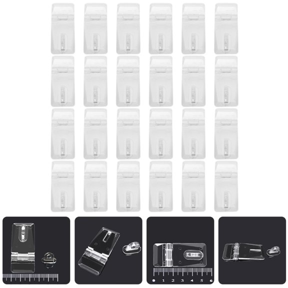 OUNONA 12 Sets Jewelry Box Hasp Buckles Clear Latch Hasp Locks Small Box Latch Buckles