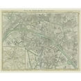 thumbnail image 3 of Braun Studio 14x12 Black Modern Framed Museum Art Print Titled - Plan Paris 2, 3 of 5
