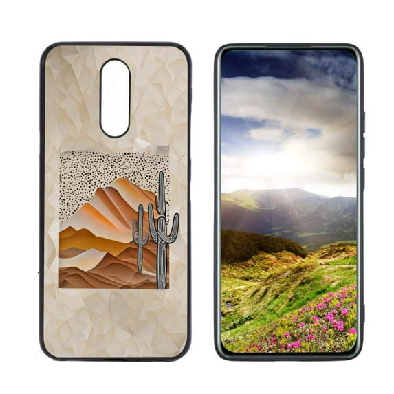 Abstract-desert-sunset-2 Phone Case, Degined for LG Xpression Plus 2 Case Men Women, Flexible Silicone Shockproof Case for LG Xpression Plus 2