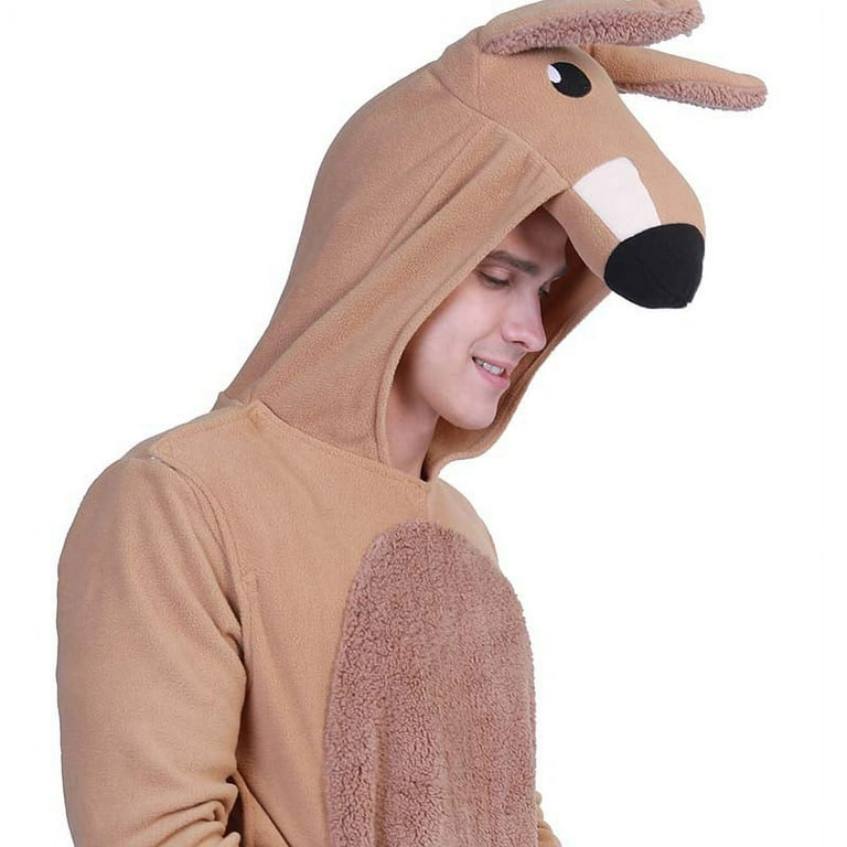 Kids Adult Kangaroo Furry Jumpsuit Onesie Costume Joey Cosplay - Foto 12