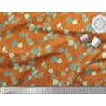 thumbnail image 3 of Soimoi Orange Heavy Canvas Fabric Leaves Folk Art Printed Craft Fabric by the Yard 58 Inch Wide, 3 of 3