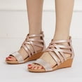 thumbnail image 1 of LEEy-World Chaussures pour Femmes Sandales Habillées à Talon Compensé Bas Sandales Confortables à Plateforme, 1 of 5