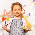 thumbnail image 3 of Gray Christmas Gnome and Tree Pattern Kids Aprons for Girls and Boys,Adjustable Neck Strap Toddler Aprons for Kids Cooking Baking, 3 of 7