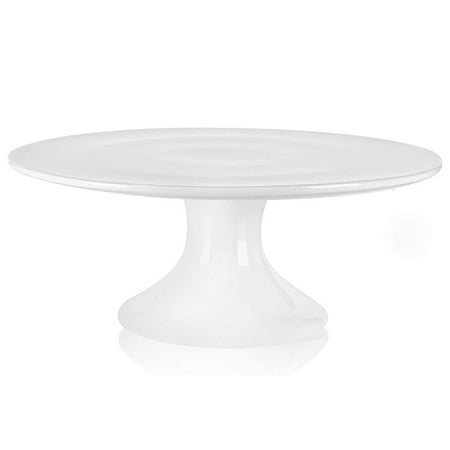 

10-Inch Porcelain Round Cake Stand Cake Plate Dessert Stand Cupcake Stand for Parties Home Decorating Stand White
