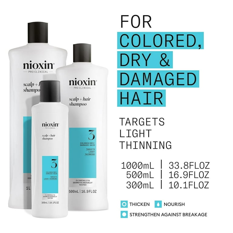 Nioxin System 3 Cleanser Shampoo for Thin, Colored Hair 10.1 Nioxin System 3 Cleanser Shampoo for Thin, Colored Hair 10.1