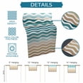 thumbnail image 7 of Table Runner Dresser Scarves 70 Inch Long,Modern Geometric Stripe Texture Linen Dining Table Runners Teal Khaki Color Gradient Art Tabletop Scarf for Wedding Holiday Party Kitchen, 7 of 7
