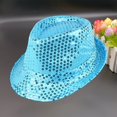 thumbnail image 2 of Sequin Hat Glitter Solid Color Dance Jazz Hat Retro Disco Cap Unisex Costume Cap for Women Men Party Supplies QURATI, 2 of 3