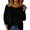 Black, variant on Women's One Shoulder Sequin Top, Glitter Ribbed Off Shoulder Blouse, Sparkling Party Outfit for Night Out, Evening Events and Holiday Celebration Blackish Green L