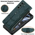 thumbnail image 2 of Leather Case Compatible Samsung Galaxy Z Fold 5 Stand Case with Card Slot & Screen Protector,360° Full Body Hinge Protection Leather Cover Wallet Case for Galaxy Z Fold 5 Phone Case 5G Men,Green, 2 of 7