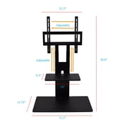 Proman Products The Panamera TV Stand - Adjustable Mount - Black