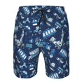 thumbnail image 3 of Logiee Blue Bus Print Mens Swim Trunks Quick Dry Board Shorts,Breathable Hawaii Beach Shorts Swimwear Bathing Suits-3X-Large, 3 of 6