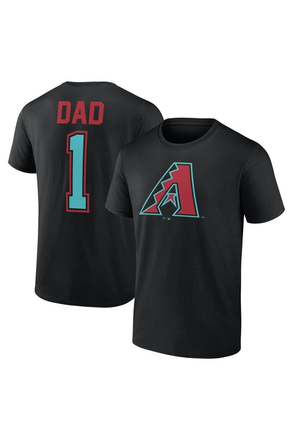 Men's Black Arizona Diamondbacks Father's Day #1 Dad T-Shirt