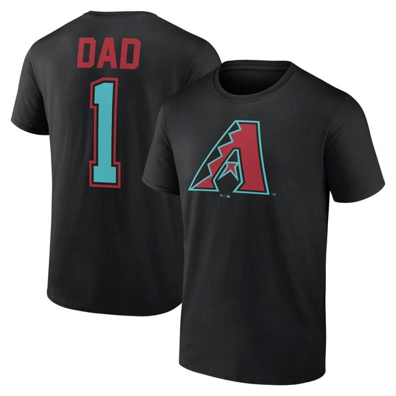 Men's Black Arizona Diamondbacks Father's Day #1 Dad T-Shirt