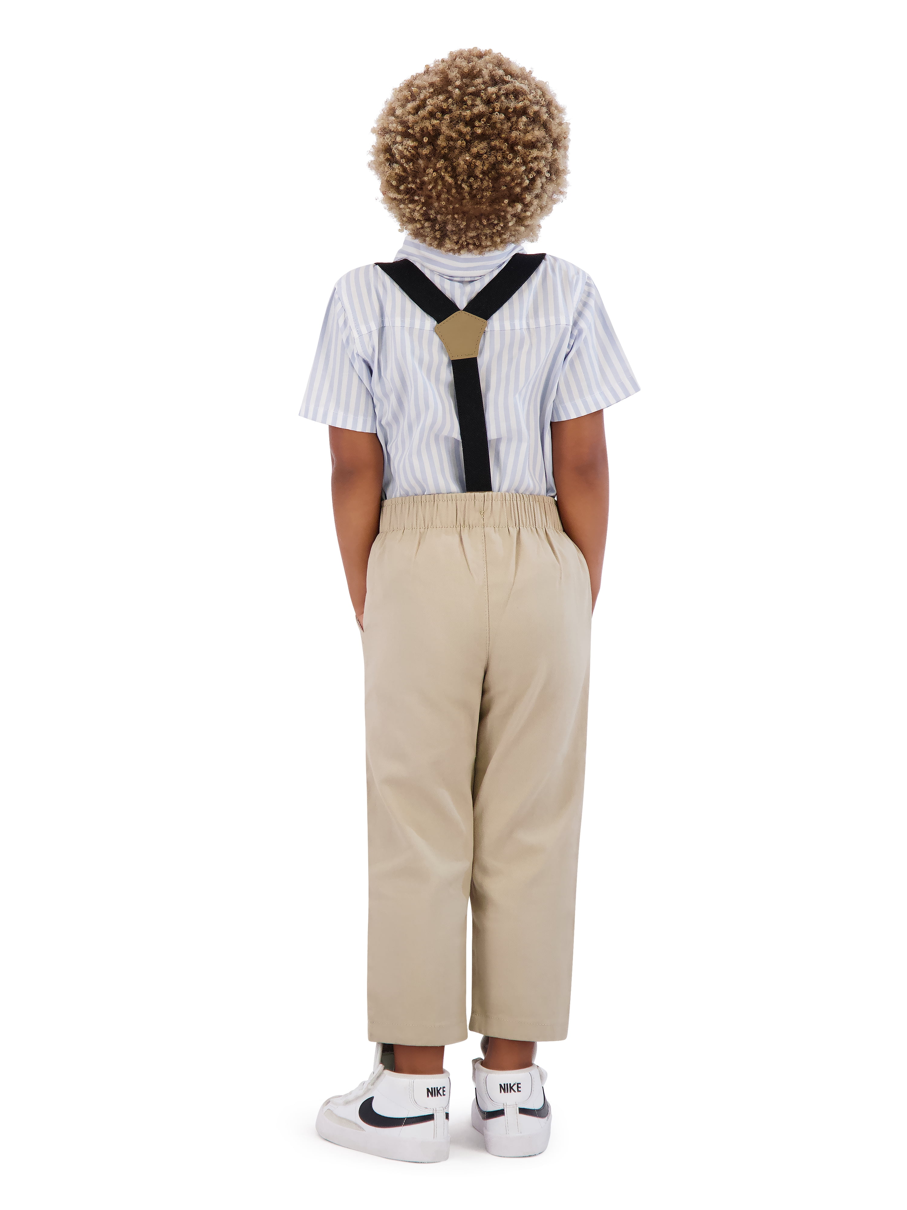 Tahari Toddler Boy Blue Bow Tie & Suspender Pant Set, Size 2T-4T