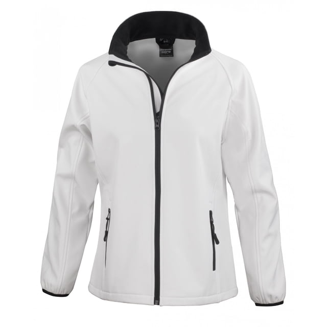 Result - Chaqueta softshell modelo Core para mujer (Blanco/negro)
