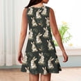 thumbnail image 5 of LTTVQM Girls Easter Dress 2026 Egg Rabbit Print Funny Sleeveless Sundresses Comfortable Crew Neck Midi Dresses Holiday Church Dresses Dark Gray 3-4 Years, 5 of 5