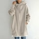 thumbnail image 2 of Sudadera Con Capucha de Color Sólido Para Mujer Sudaderas de Manga Larga Con Cremallera Bolsillos Abrigo Largo Tops Odeerbi  ODB-6, 2 of 5