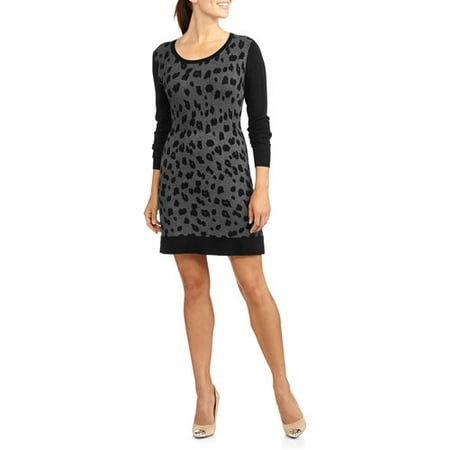 George UK Women's Leopard Print Sweater Dress - Walmart.com