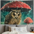 thumbnail image 2 of Orinice Owl Mushroom Rain Tapestry Wall Hanging Unique Style Art for Home Decor Living Room Bedroom Farmhouse Dorm 60x50inch, 2 of 6