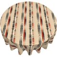 thumbnail image 6 of Round Tablecloth 60 Inch, Chic Geometric Stripes Tablecloths Round Reusable Tablecloths Cloth Table Cover for Buffet Table, Parties, Holiday Dinner, Wedding, 6 of 8