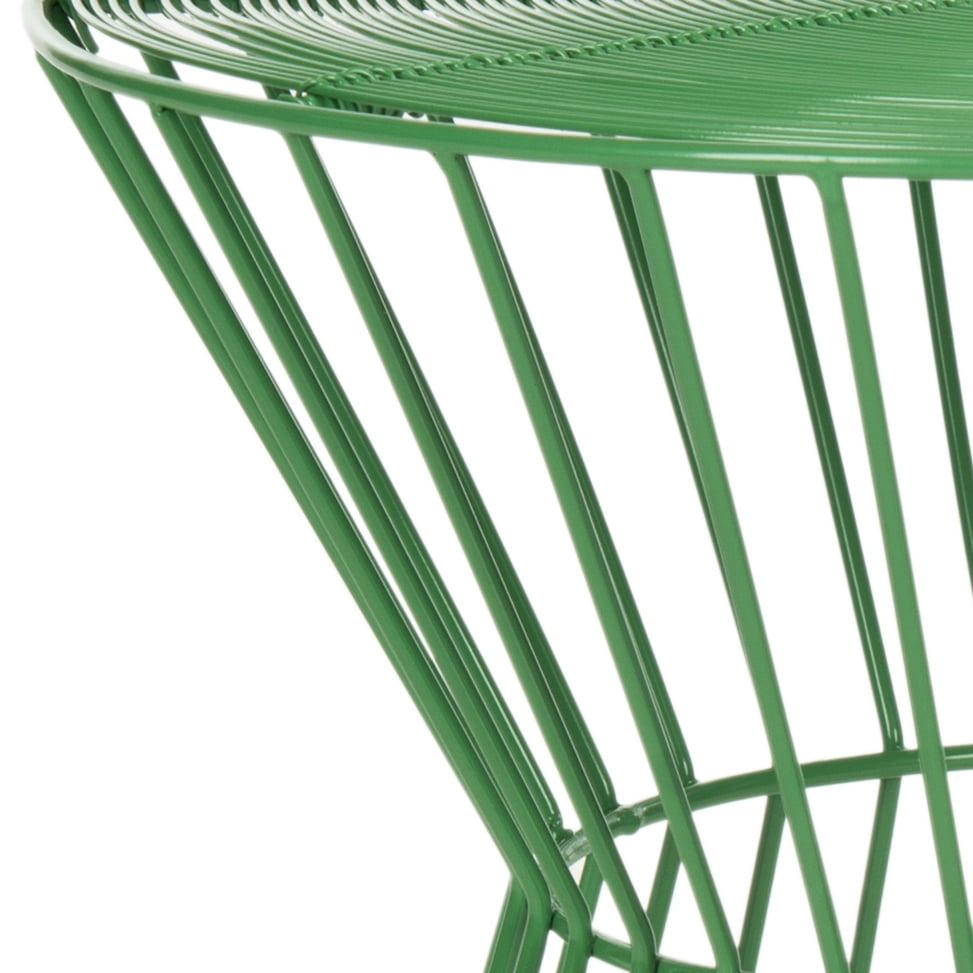 SAFAVIEH Adele 17.3 in. H Classic Mid Century Iron Wire Stool, Green