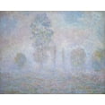 thumbnail image 2 of Monet, Claude 14x12 Black Ornate Wood Framed with Double Matting Museum Art Print Titled - Morning Haze, 2 of 4