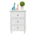 thumbnail image 2 of GZXS Modern White Bedside Table with 3 Drawers, Wooden Storage Nightstand for Bedroom Living Room, 2 of 8