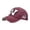 Red, variant on Casual Solid Broken Holes Washed Net Cap Tongue Hat Sunscreen Sun Baseball Visor Red One Size