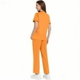 thumbnail image 3 of Scrubs for Women Set Joggers, 2025 Summer Essential Healthcare Professional Workwear Breathable Compliant Nurse Uniform 12-Hour Shifts Wrinkle-Resistant Hospital Odor Orange L, 3 of 4