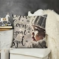 thumbnail image 2 of YINGXI Throw Pillow Covers Quotes and Christmas Snowflake Throw Pillow Case Cushion Cover Home Sofa Bed Couch Decorative 24x24in, 2 of 5