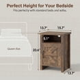 thumbnail image 4 of Homall Farmhouse End Tables Set of 2 with Shelf and Door, Wood Bedside Tables Nightstands for Bedroom Living Room, Light Brown, 4 of 8