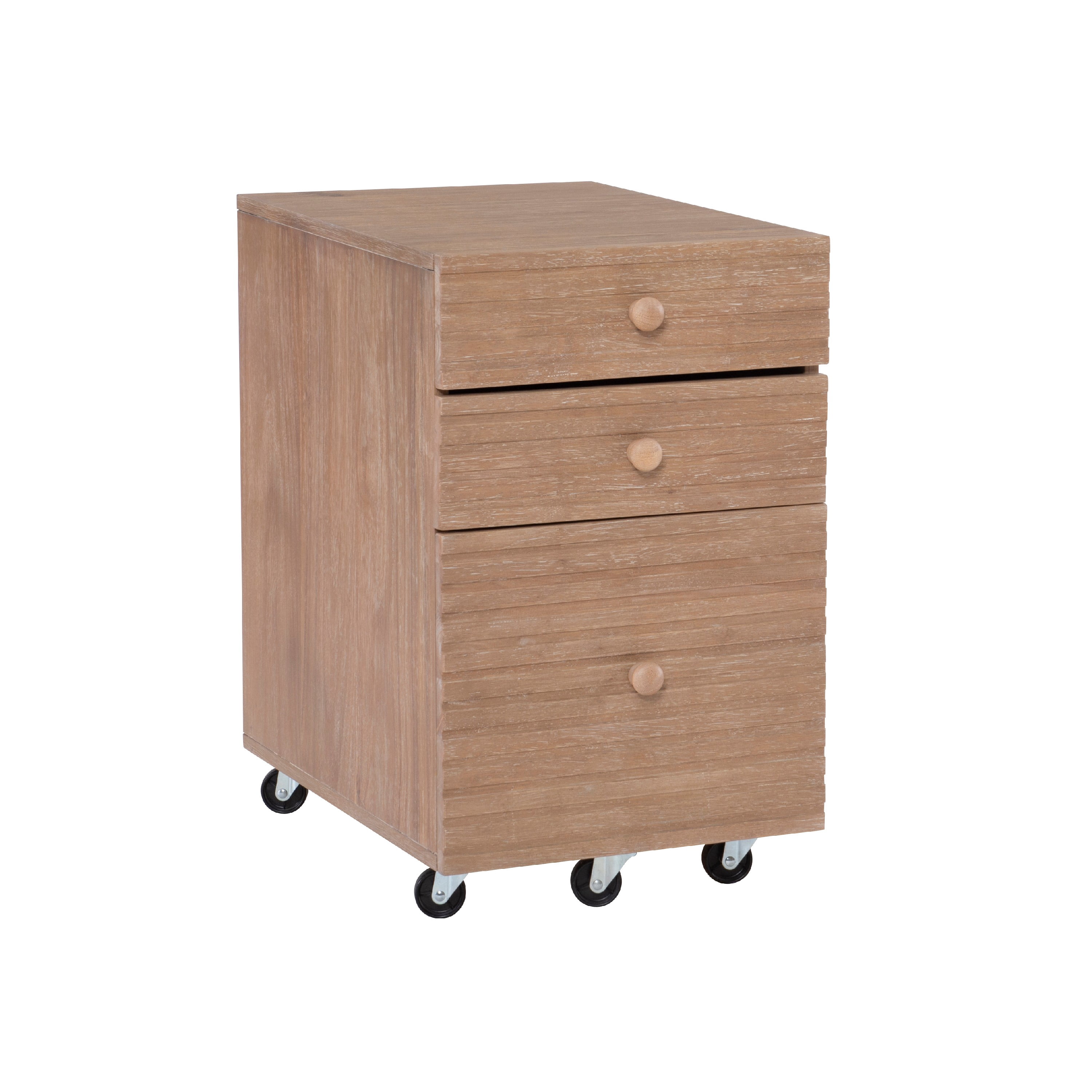Powell Nixon 3-Drawer File Cabinet, Natural