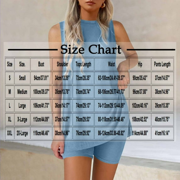 Womens 2 Piece Sleeveless Lounge Set Casual Side Split Tank Top and Shorts Summer Loose Fit Tracksuit Outfits