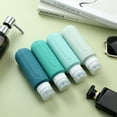 thumbnail image 4 of Micebay Leak-Proof 6-oz Silicone Squeezable Travel Bottles for Toiletries, Refillable Travel Size Containers, BPA Free, TSA Approved, Mint, 4 Pack, 4 of 10