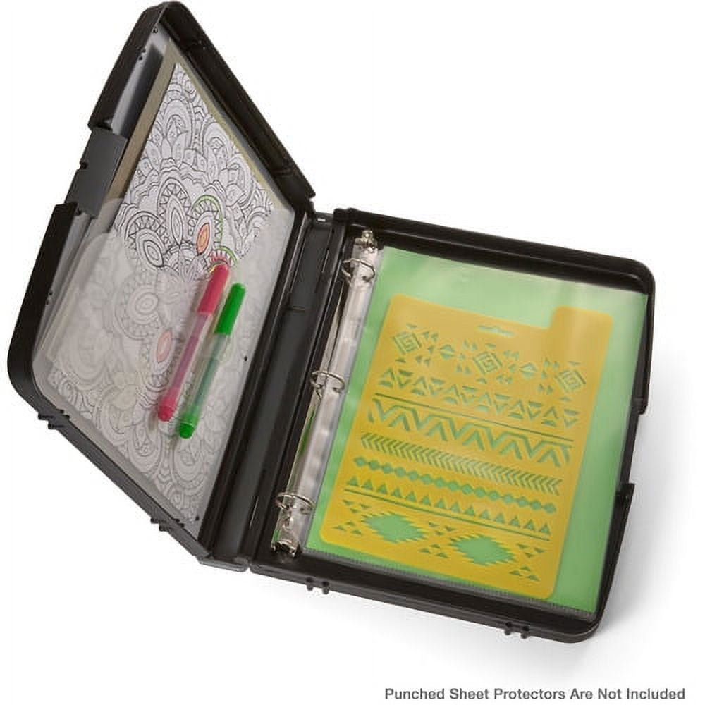 Officemate Ringbinder Clipboard Storage Box, Charcoal (83309)