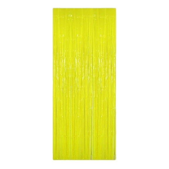 OIUR Metallic Tinsel Foil Fringe Curtains Colorful Iridescent Tinsel Streamer Backdrop Decor for Wedding Birthday Neon Party Decoration