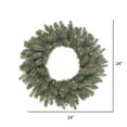 thumbnail image 2 of Vickerman 24" Colorado Blue Spruce Artificial Christmas Wreath, Battery Operated LED Italian Style Color Change LED Lights, 2 of 2